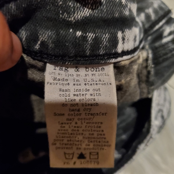 ⭐Rag&Bone⭐ Acid wash Black Sz 25 - Picture 8 of 9